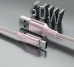 &bdquo;Swissten Textile II USB - USB-C&ldquo; duomenų ir įkrovimo kabelis, 1,5 m