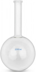 Steinberg Systems Laboratorinė stiklinė kolba, apvali, plok&scaron;čiadugnė, 2000 ml