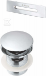 Deante klik-klak vonios dangtelis su persipylimo apdaila, KYY_010B, Chrome