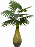 Dirbtinis palmių augalas, žalios spalvos, 65cm, 9 lapų