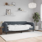 Lova Sofa, tamsiai pilkos spalvos, 80x200cm, aksomas