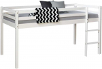 Homestyle4U Dviauk&scaron;tė lova, 207.5x110x99.5 cm, balta