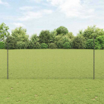 Tvora su stulpais Pilka 1,6 x 10 m Plienas ir PVC