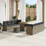 Sodo Sofų Rinkinys su pagalve su saugykla Pilka 80 x 80 x 71 cm