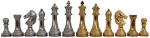 Italfama Auk&scaron;tos kokybės auksinės/sidabrinės &scaron;achmatų figūros. Auk&scaron;tis: 12cm., diametras: 4,1cm.