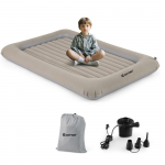 Promotions Pripučiamas čiužinys, ne&scaron;iojamas oro čiužinių komplektas su elektriniu pompu, 165x118x20 cm, mėlynas