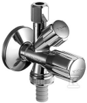 Schell kombinētais stūra ventilis Comfort 3/8", hroms