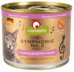 Fox4Pets Kačių Maistas - GRANATAPET Symphonie No.2 Krevetės Su Kalakutiena &Scaron;lapias 200g