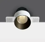12W LED užglaistomas &scaron;viestuvas, juodas, 3000/3500/4000K, dimeriuojamas, 10112BTR/B/V