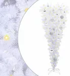 Dirbtinė Kalėdų eglutė su 150 LED Balta 120 cm PVC ir Plienas