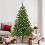 Kalėdų eglutė su 300 LED s stovu Žalia 180 cm PE