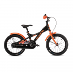 Children's bicycle S&acute;COOL XXlite, 16" juodas-oranžinis