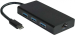 VALUE USB 3.2 Gen 1 Typ C zu Gigabit Ethernet Konverter + Hub