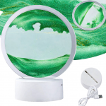 Pakabinamas &scaron;viestuvas 3D Smėlio Lempa &ndash; Dinaminis Dekoratyvinis Stalo &Scaron;viesos &Scaron;altinis su USB LED RGB