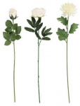 Dirbtinė gėlė, įvairių rū&scaron;ių, baltos sp., 69 cm