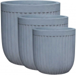 Lauko keraminis vazonas, pilkos sp., 40 x 40 x 40 cm