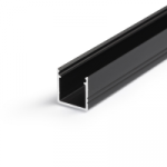 3m LED juostos profilio SMART10 12x12, juodai anoduotas aliuminis.