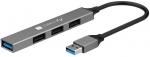 Techly USB-A 3.2 Hub with 4 Slim USB-A Ports in Metal
