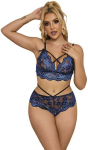 Subblime Sets Mėlyna Subblime 954062 Lingerie Set Lace Mėlyna S/M - Bra & Panties Ensemble