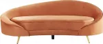 Beliani 2 vietų sofa SAVAR veliūrinė oranžinė