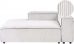 Sofa Beliani ARDAL &scaron;ezlongas, de&scaron;ininis, kreminės spalvos veliūras