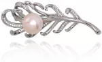 Diamond Sky Jewelry Sidabrinė sagė su cirkoniais ir perlais &bdquo;Tender Breeze III&ldquo;
