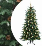 Dirbtinė Sulankstoma Kalėdų Eglutė 120 cm 150 LED &Scaron;ilta balta