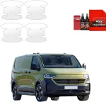 GrizzGlass bespalvė apsauginė plėvelė BodyShield po durų rankenomis, skirta Volkswagen Transporter (2024-2026) [4w1] (GRZ21889)
