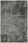 Pilkas grafito spalvos dryžuotas marmurinis dviejų lygių kilimas svetainei Teno 80x150 cm