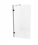 New Trendy Avexa Juodas vonios sienelė 70x150 cm su įstrižu laikikliu