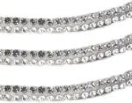 5 jardai Rhinestone apdailos grandinėlė kri&scaron;tolo rhinestones juosta juostelė skirta "pasidaryk pats" amatų gamybai drabužių dekoravimo priedai (sidabrinė)