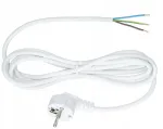 Omy 3x1mm&sup2; 3m baltas kampinis laidas su ki&scaron;tuku