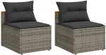 Lauko baldų komplektas 2x sodo sofa, sėdynės kėdė, sodo baldų komplektas, ratanas