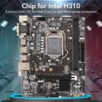 Ciciglow Lga 1155 kompiuterio pagrindinė plok&scaron;tė, H310 darbalaukio kompiuterio pagrindinė plok&scaron;tė, Ddr4 atmintis Pcie X16/x1 lizdai Nvme M.2 Sata 6gbs Usb3.0 2.0 Micro Atx pagrindinė plok&scaron;tė