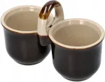 Kamieninės dvigubos lėk&scaron;telės padažams, užtepėlėms 0,3 l