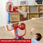Joyin vaiki&scaron;kas krep&scaron;inio lankas, mini krep&scaron;inio lankas, lauko, vidaus su stovu, reguliuojamas auk&scaron;tis 75&ndash;105 cm, vidaus krep&scaron;inio lankas kambariui, žaislas, berniukams ir mergaitėms, 3 4 5 6 7 8 metų