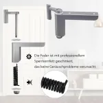 Durų pritraukėjas be gręžimo - mini durų pritraukėjas, automatinis durų pritraukėjas lengvoms vidaus durims, tinkamas Din kairės/de&scaron;inės pusės kambario durims - 1 sidabrinis komplektas