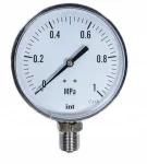 Manometras 10 bar 100mm M20 &scaron;oninis radialinis 1mpa m036