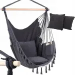 Sūpynės-hamakas Fotel Wiszący Ogrodowy Brazylijski su pagalvėmis Boho