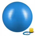 Gimnastikos kamuolys 75cm su pompa, mėlynas