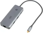 PNI MP15S USB-C į HDMI daugiafunkcis adapteris, 2 x USB 3.0, SD/TF, RJ45, USB-C PD