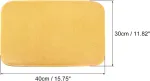 Rank&scaron;luostis Sourcing map 40 x 30 cm mikropluo&scaron;to indų džiovinimo kilimėlis, skirtas indaplovėms, virtuvės stalvir&scaron;ių kilimėliai, greitai džiūstantis indų džiovinimo padėklas, geltonas