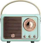 Kompiuterio kolonėlės Retro bluetooth garsiakalbis, vintažinis garsiakalbis su senamadi&scaron;ku klasikiniu stiliumi, didelis garsumas, bluetooth 5.0 belaidis ry&scaron;ys, palaiko tf kortelę, u diską ir aux garso įvestį (mėlynas)