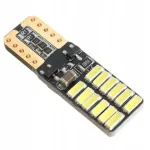 24 led 4014 w5w t10 canbus plok&scaron;čia balta lemputė