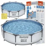 &Scaron;eimos sodo karkasinis baseinas Bestway 56406 vaikams 305x76cm + lopas