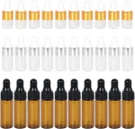Lunaanda 30 vnt. pipetinių buteliukų rinkinys, 10 x 5 ml + 10 x 3 ml + 10 x 1 ml mini tu&scaron;ti stikliniai buteliukai su la&scaron;intuvu, daugkartiniai mini pipetiniai buteliukai, mėginio buteliukai kvepalams, eteriniams aliejams, aromaterapijai, kosmetikai