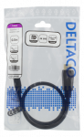 DisplayPort kabelis, 0,5 m, 4K UHD, DP 1.2 DELTACO juodas / DP-1005D