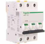 Schneider A9F07306 Grandinės pertraukiklis 3P C 6A 10kA AC iC60H-C6-3 A9F07306