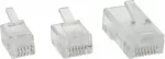 InLine Modulinė 6P4C ki&scaron;tukas, RJ11 itin plok&scaron;tiems kabeliams, 100 vienetų (73094)