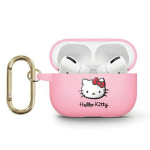 Apple AirPods 3 Hello Kitty Silicone 3D Kitty Head (HKA33DKHSP) ausinių dėklas rožinės spalvos